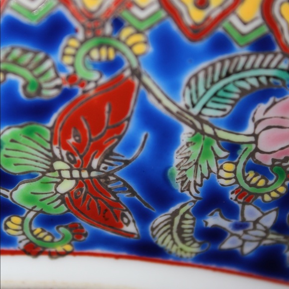 Famille Vert Charger Plate 100 Butterflies - Picture 3 of 4